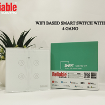 4 Gang Wifi Based, Smart Wall Switch, Wireless Digital Modern Remote Control, Work With Google Home, Tuya, Smart Life, Alexa, Wifi, Bluetooth, ZigBee, Tmall Genie, Xiaoai Classmate, iOS/Android