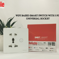5 Pin Universal Socket US1 Wifi Based, Smart Wall Sockets, Wireless Digital Modern Remote Control, Work With Google Home, Tuya, Smart Life, Alexa, Wifi, Bluetooth, ZigBee, Tmall Genie, Xiaoai Classmate, iOS/Android