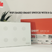 8 Gang Wifi Based, Smart Wall Switch, Wireless Digital Modern Remote Control, Work With Google Home, Tuya, Smart Life, Alexa, Wifi, Bluetooth, ZigBee, Tmall Genie, Xiaoai Classmate, iOS/Android