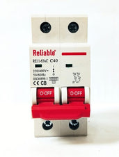 2P,20A, 25A, 32A, 40A 63A AC, Reliable Breaker MCB, C type 230/400V~ 50HZ/60HZ Miniature Circuit Breaker