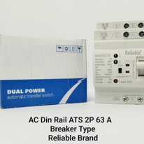2P 63A ATS, Breaker Type ATS of Reliable, L-N 220V 110V, Dual Power Automatic Transfer, Electrical Selector Switches Uninterrupted 63A
