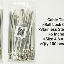 Stainless Steel Cable Ties, 4.6X150mm, 6 Inch Reliable, 100Pc/Bag Eco-Friendly, Self-Ball-Locking SS Cable Ties