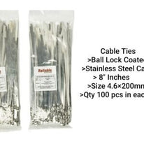 Stainless Steel Cable Ties, 4.6X200mm, 8 Inch, Reliable, 100Pc/Bag Eco-Friendly, Self-Ball-Locking SS Cable Ties