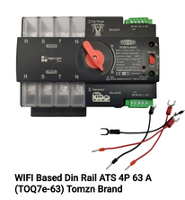 Wifi, 4P 125A ATS, New Black Model, TOMZN Din Rail, App EWelink WIFI Smart ATS Timer 230V Dual Power Automatic Transfer Electrical Selector Switch Uninterrupted
