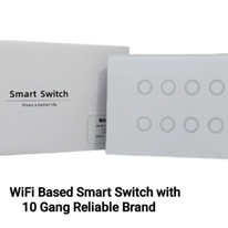 10 Gang Wifi Based, Smart Wall Switch, Wireless Digital Modern Remote Control, Work With Google Home, Tuya, Smart Life, Alexa, Wifi, Bluetooth, ZigBee, Tmall Genie, Xiaoai Classmate, iOS/Android