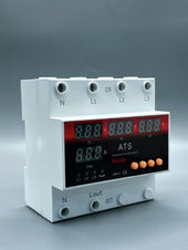63A RELIABLE 3 Phase 3P+N (3 in 1) Din Rail ATS Auto Phase Selector adjustable Over and Under Voltage current protection Monitor Relays Protector adjustable Over Under Voltage, current limit protection, Relay