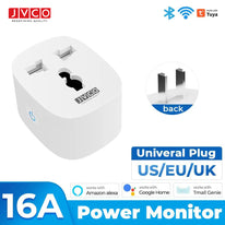 JVCO Smart WiFi Plug 16A Tuya Smart Socket Power Monitor Energy Meter Remote Control 2200W