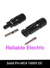 MC4 1000V 30A DC, Solid Pin MC4, Male Female IP67,Copper Tin-plated Connector, Solar Connector, Waterproof, For Solar PV Systems