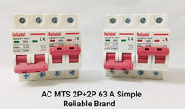 2P+2P MTS 63A Reliable, Dual Power Manual Transfer switch, 2P 63A AC Change Over Breaker Type, Isolating Switch