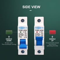 1P, 10A, 20A, 32A, 63A, Tomzn AC Breaker MCB TOB1-63, C type 230/400V~ 50HZ/60HZ Miniature Circuit Breaker