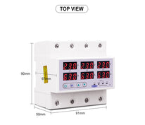 3 Phase 63A, VA Control Device, TOMZN Din rail, adjustable Over Under Voltage, current limit protection, Relay, VA Protector 4P - Image 3