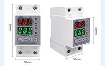 2P VA 63A, VA Control Device, TOMZN Din rail, adjustable Over Under Voltage, current limit protection, Relay, VA Protector 2P