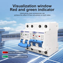 DC MTS 63A 2P+2P, TOMZN, (DC MTS Dual Power Manual transfer switch DC Circuit breakers MCB for PV systems), DC Change Over 63A 2P+2P