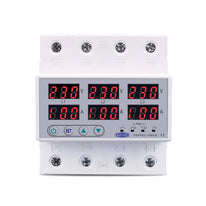 Tomzn 3 Phase Voltage Protection Relay 100A 4P Over Under Voltage Current Protector DIN Rail