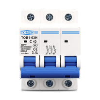 Tomzn AC MCB 3P 32A 63A TOB1-63 C Curve 230400V Circuit Breaker