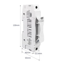 Tomzn DC Fuse Holder 1500V 10x85mm Solar PV Fuse Base with DC Fuse 20A 25A 32A