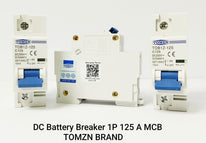Tomzn DC MCB 125A 1P 1000V Solar Circuit Breaker C Curve for PV Battery Systems