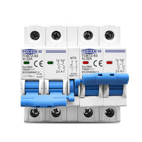 Tomzn DC Manual Transfer Switch 63A 2P+2P 600V Dual Power Changeover for Solar PV Systems