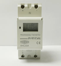 Tomzn Digital Timer Switch 30A 2P Weekly Programmable DIN Rail Time Relay AC 220V 230V