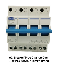 Tomzn Manual Transfer Switch 4P 63A 3 Phase Dual Power Changeover AC Isolator 230/400V
