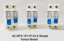 Tomzn Manual Transfer Switch 63A 1P+1P AC Changeover Switch Dual Power Isolator 230400V