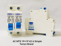 Tomzn Manual Transfer Switch 63A 1P+1P AC Changeover Switch Dual Power Isolator 230400V