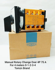 Tomzn Rotary Changeover Switch 4P 75A 0-1-2-3-4 Positions AC Cam Switch 690V Motor Control Isolator