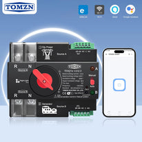 Tomzn Smart WiFi ATS 125A 2P Automatic Transfer Switch Ewelink 230V Dual Power Changeover DIN Rail