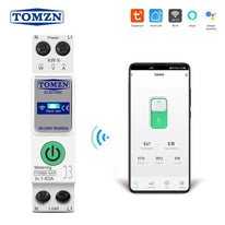Tomzn Smart WiFi Circuit Breaker TOB9S-VAP 63A Tuya Smart Switch Energy Monitoring Voltage Protection