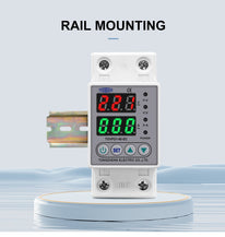 Tomzn VA Control Device 63A 2P Voltage Protection Relay Over Under Voltage Current Limit DIN Rail