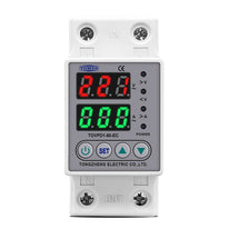 Tomzn VA Control Device 63A 2P Voltage Protection Relay Over Under Voltage Current Limit DIN Rail