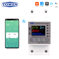 Tomzn Smart WiFi Circuit Breaker 63A Tuya Smart Meter 10-in-1 Protection Voltage Current Leakage Monitoring